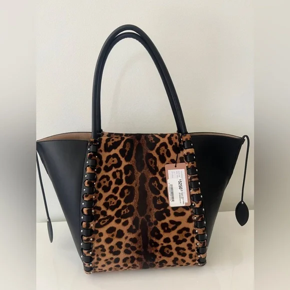 ❌SOLD❌ New $5,250 ALAIA Le Hinge Leopard-Print Calf Hair Tote Bag Handbag - Picture 10 of 16